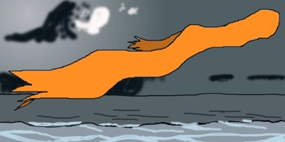 Echarpe et ciel gris